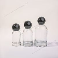Vente en gros de flacons de parfum de luxe en verre cylindriques vides de 30 ml, 50 ml, 100 ml avec impression sérigraphique et pulvérisateur à pompe