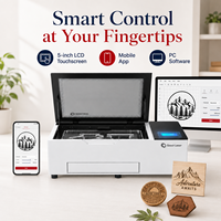 Graveur et découpeur laser de bureau intelligent avec écran tactile de 5 pouces, application mobile et contrôle par PC pour projets de bricolage en bois et acrylique