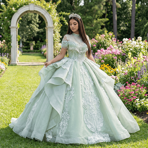 Vestidos de Quinceañera Verdes Wx142 para Niñas de 15 Años, Vestido de Fiesta con Espalda de Encaje y Cordones, Falda de Princesa Jancember - Product Image 1