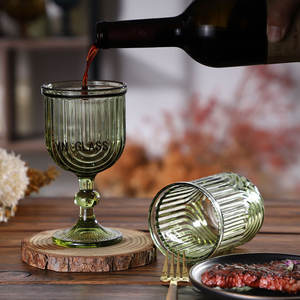 แก้วไวน์แบบยุโรปขนาดพกพาสีเขียวแก้วหนาสำหรับงานแต่งงานสำหรับแก้วแชมเปญ - Product Image 2