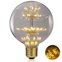 Nouvelle ampoule LED à filament ST64 G80 G95 3W, ampoule décorative de type feu d'artifice, E27, couleur 3D, ampoule Edison pour les fêtes, la décoration de la maison