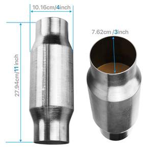 Convertidor Catalítico Universal con Sustrato de Panal Cerámico de 1.5mm de Espesor, Acabado Crudo, Euro 4, Euro 5, OBD, Tubo de Escape de 2.5 Pulgadas - Product Image 2