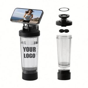 Nuevo Vaso Mezclador Automático Portátil de Plástico con Soporte Magnético para Teléfono y Escala de Agua Simple, con Logotipo Personalizado - Product Image 1