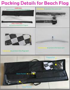 Publicité extérieure, drapeau de plage personnalisé, bannière volante bon marché, drapeau en forme de larme, support de drapeau, drapeaux à plumes, personnalisé, double face - Product Image 5