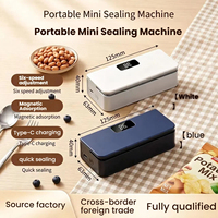 Mini-scelleuse thermique portable rechargeable par USB, machine à sceller manuelle pour sacs en plastique, conservation des aliments