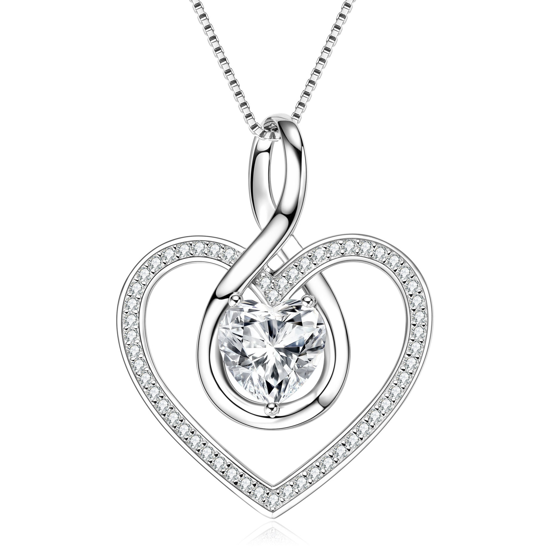 Collier coeur[KPlatinum]9x9mm