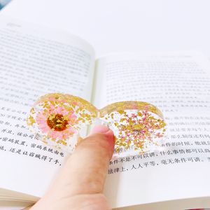 Livre floral porte-page fleur pouce porte-page résine épandeur de page support de lecture lecteur rat de bibliothèque amant cadeaux signet - Product Image 1