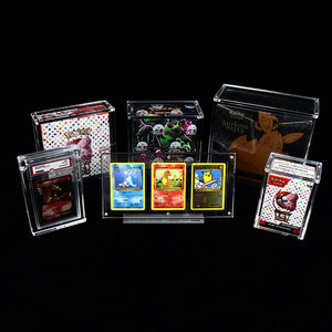 カスタムポケモンブースターボックスアクリルケースTCGプロテクター トレーディングカードゲーム用クリアアクリルTCGディスプレイケース マグネット式蓋付き - Product Image 6