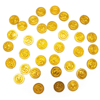 2026 Pièces de monnaie en plastique imitation or de pirate, jetons de jeu et accessoires de loterie pour décorations de fête et jeux de chasse au trésor, lot de 100 pièces