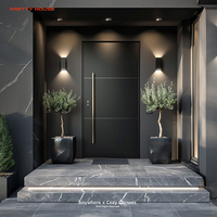 Puertas Pivotantes Dobles Modernas Precolgadas de 72x96 para Exteriores, Puertas de Entrada para Uso Comercial con Aislamiento Térmico e Impermeables