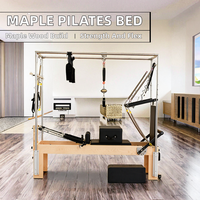 Máquina de Pilates Multifuncional 3 en 1, Cama Reformer para Ejercicios de Core, Equipo de Entrenamiento de Pilates Todo en Uno para Estudio Comercial