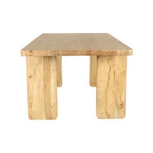 Table à manger en bois de luxe au design minimaliste pour 4 à 6 personnes, mobilier en bois naturel durable avec finition lisse - Product Image 3