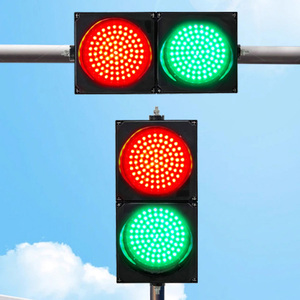Feu de signalisation LED bicolore rouge et vert de 300 mm pour le chargement en quai en mode stop-et-avance, pour la sécurité routière, certifié CE - Product Image 1