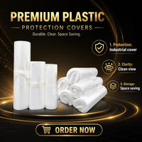 Rouleau de sacs plats transparents en PE 65x90cm 38µm, 90 sacs par rouleau, LDPE transparent pour la protection des grandes machines et des pièces métalliques