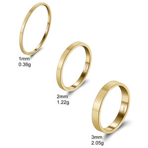 925 Sterling Zilver 14K Goud Verguld Paar Gladde <span class=keywords><strong>Ring</strong></span> 1mm-3mm Band Simpele <span class=keywords><strong>Ring</strong></span> Eenvoudige Zilveren <span class=keywords><strong>Ring</strong></span> voor Mannen - Product Image 3