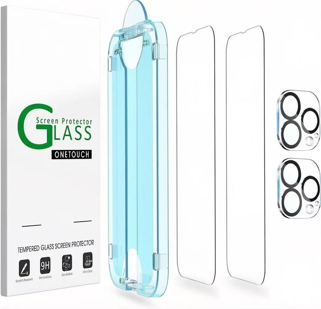 OEM Bubble Free Case Friendly Anti-Scratch Tempered Glass Screen Protector + Camera Lens Protector for iPhone 17 Pro Max
