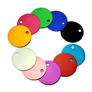 Direct Round Aluminum Alloy for Pet Tag Custom Engraved Dog ID Tag with Animal Theme Multi-Specification Pet Supplies Logo - Product Image 1