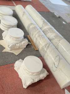 Cổ điển Roman cột trong cũ-mỏ đá cẩm thạch shabana, tay chạm khắc chi tiết - Product Image 5