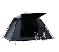 Tente Oxford classique automatique quatre saisons pour 3-4 personnes, double couche, une chambre, avec imperméabilisation 2000-3000 mm, idéale pour la famille