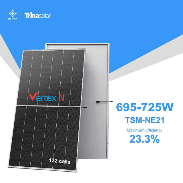 Trina TSM-NE21 695-725W Trina Solar Panel 695 700 705 710 715 720 725 Watt Trina Vertex N Topcon Backsheet Mono PV Module