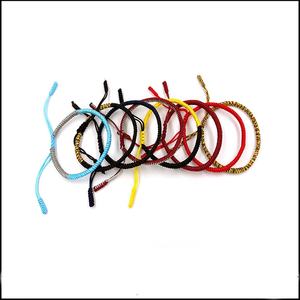 マルチカラーアジャスタブルノットレッドロープブレスレット編組メンズマクラメノット仏教チベットラッキーブレスレット - Product Image 5