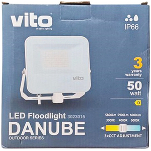 Projecteur LED Vito 50W 6000lm IP66 pour éclairage extérieur - Product Image 2