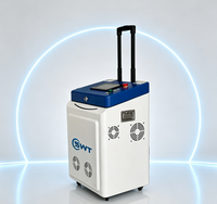 Machine de nettoyage au laser à fibre JPT GZ Mopa 100W 200W 300W 500W refroidie par air pour éliminer la peinture, la rouille et le bois/métal, alternative au sablage