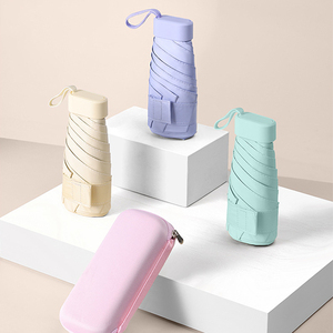 Wholesale Mini Pocket <strong>Umbrella</strong> Custom Color Small Portable Ultralight Sunshade Capsule Sun <strong>Umbrella</strong> With EVA Box - Product Image 1