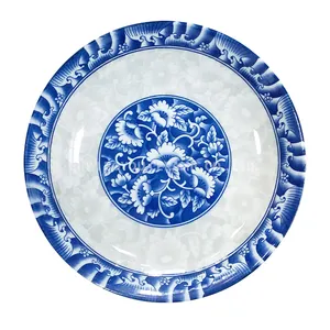 Good Price Factory Supply Classic Blue Design Porcelain Plates For Home And Festival Ceramic Plate Sets 3 Colors Available