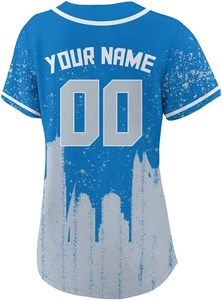 เสื้อเบสบอลผู้ใหญ่แบบยูนิเซ็กซ์ ผ้าโพลีเอสเตอร์ 100% ระบายอากาศได้ดี แห้งเร็ว ซับเหงื่อ คอเฮนลีย์ ปรับแต่งชื่อผู้เล่น/ทีมได้ - Product Image 5