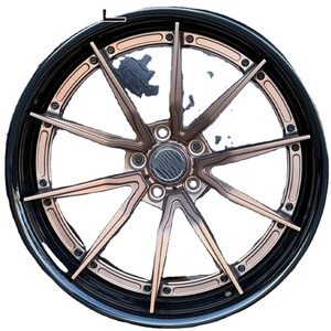 LSGZL Jantes forgées 2/3 pièces 17 18 19 20 21 22 pouces, rayons bronze, lèvre noire brillante, 5x127 5x120, pour voitures de luxe Lexus BMW Audi - Product Image 2