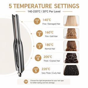 Plancha de Pelo Eléctrica de Aluminio Torlin, 450 Grados, Uso Doméstico, Control Digital de Temperatura, Protección Contra Sobrecalentamiento - Product Image 3