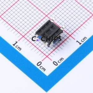 TS6643PA 250gf Tactile Switch SMD Switch Single Pole Single Throw Round Button 2.5N Vertical Mount - Product Image 2