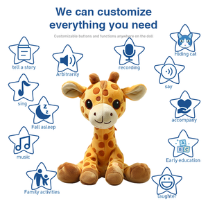 Peluche girafe douce, jouet en peluche animal, jouets en peluche douce pour enfants - Product Image 2