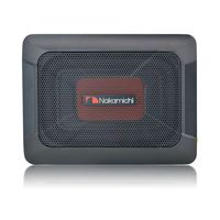 NAKAMICHI NBF618S Caisson de basses actif mince de 8 pouces à installer sous le siège, 12V DC, amplificateur intégré haute puissance, audio stéréo pour voiture