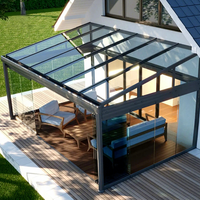 Serre de jardin en aluminium 6063-T6 de haute qualité, autoportante, avec double vitrage, pour l'hiver, solaire, pour l'extérieur