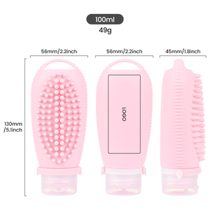 Custom Portable 3 in 1 Soft Silicone Travel <strong>Dispenser</strong> Bottles Refillable Leak Proof Easy Squeeze Silicone Travel Size Bottle Set - Product Image 4