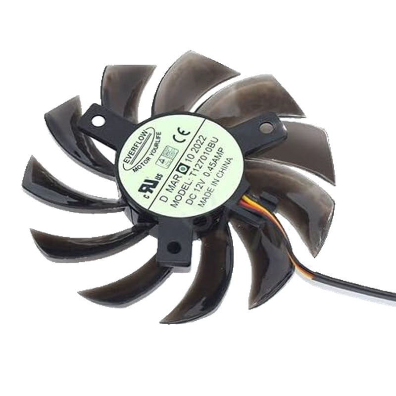 Ventilateur CPU Everflow R126010DU - 60x60x10mm - 12V 0.25A - 3 Pins - Occasion