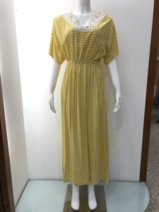 Robe longue à taille haute pour femme, vêtement en rayonne jaune, doux, vente en gros directement à l'usine, collection d'été - Product Image 2