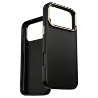 Coque de téléphone en métal avec fenêtre d'appareil photo et clavier en métal, en TPU+PC, compatible avec le cuir, pour iPhone 18 17 16 15 Pro Max