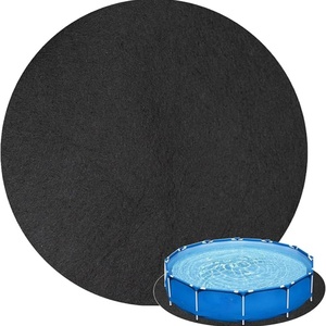 Alfombrilla de Piscina Reutilizable Resistente de Color Negro, Acolchado de Poliéster Resistente a Desgarros, para Piscinas Elevadas - Product Image 4