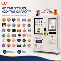 Máquina Expendedora Comercial Inteligente de Placas de Identificación para Mascotas, Grabado Láser Personalizado, Acero Inoxidable, Código QR, Monedas, Centro Comercial