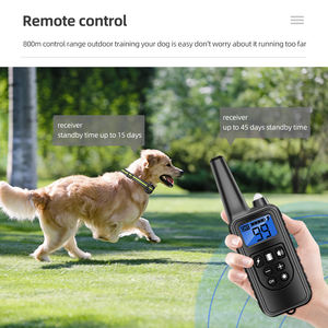 Collar de Adiestramiento para Perros Electrónico con Pantalla LCD de 800 m, Recargable, Impermeable, Control Remoto para Detener Ladridos, Vibración, Sonido y Descarga - Product Image 4
