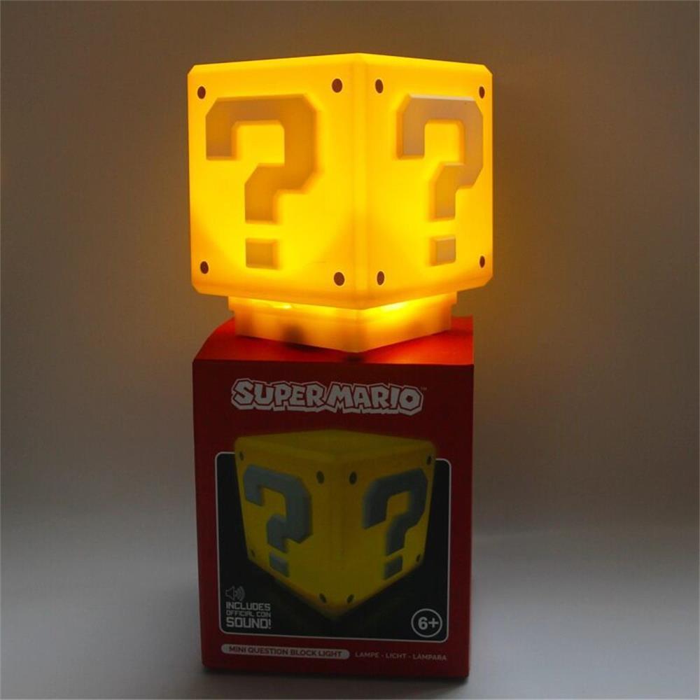 USB Rechargeable Night Light 3D Creative LED Super Mario Question Mark Magnetic Desk Table Lamp Home Decoration Table Lamp