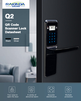 Serrure de porte intelligente sans fil pour hôtel en libre-service, avec code QR