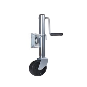 Support de remorque de bateau en acier robuste avec doubles roues de guidage, capacité de charge de 800 à 2000 lb, fixation latérale pivotante et poignée latérale. - Product Image 2
