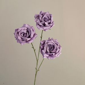 3-Đầu Màu Xanh Tím Lụa Nhân Tạo Tăng Hoa Sắp Xếp Cho Ngày Của Mẹ Giáng Sinh Năm Mới Valentine Của Ngày Bảng Trang Trí Nội Thất - Product Image 4