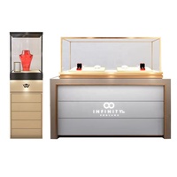 Meubles de magasin de bijoux de luxe, vitrine en verre verrouillable sur mesure, présentoir LED écologique pour accessoires, aménagement de boutique
