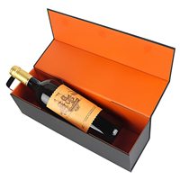 Custom Recycled Luxury Cardboard Magnetic Gift Wine Bottle Paper Box Luxury for Champagne Packaging with Handle Embossed