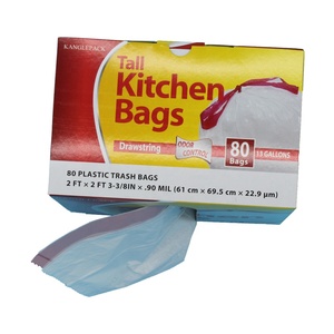 Bolsas de <span class=keywords><strong>Basura</strong></span> Blancas para Cocina, 13 Galones, con Cordón, Resistentes, 0.9 Mil, Paquete de 300 Unidades, para Hogar y Oficina, Venta al Por Mayor - Product Image 1